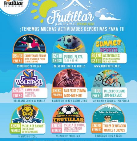 Municipalidad invita a un “Verano en Familia” con actividades deportivas y de entretención!!!