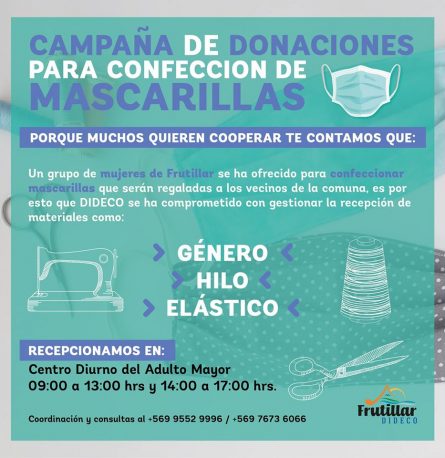 Campaña de donaciones para la confección de mascarillas: