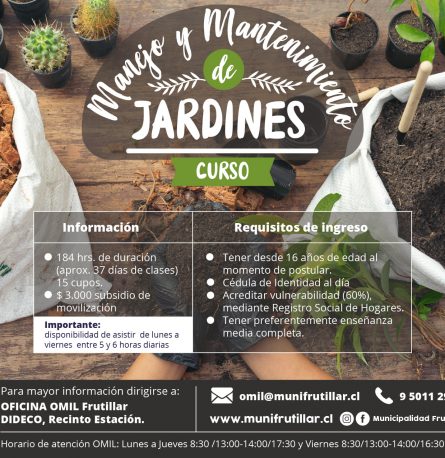 curso MANEJO Y MANTENIMIENTO DE JARDINES
