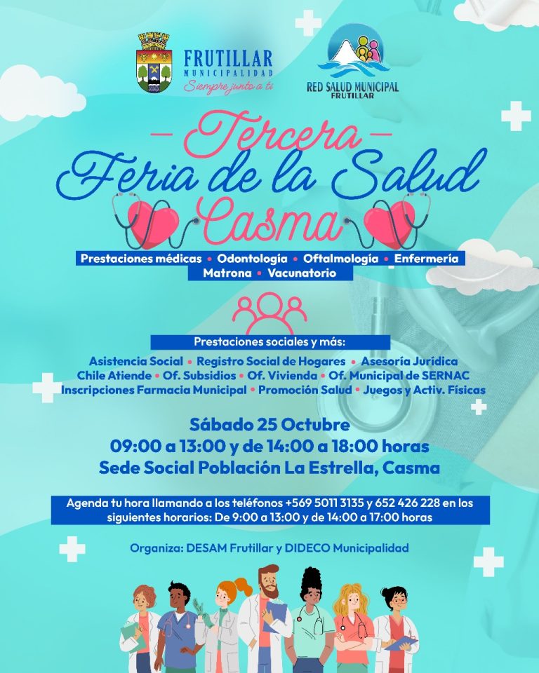 Tercera Feria de la Salud se realizará en Casma – Frutillar